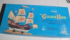 Vintage Scientific Golden Hind Kit 177 Wooden Ship Model Complete Unbuilt 20”