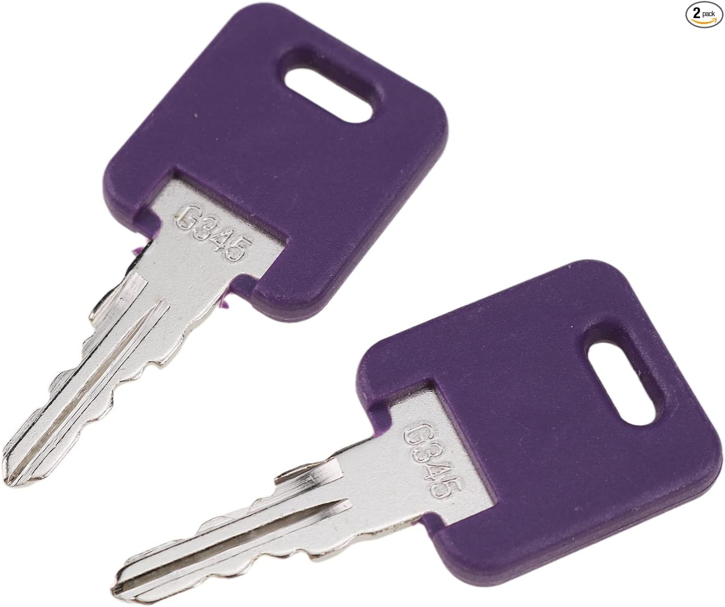 Global Link RV Trailer Camper Keys #345 G345 013-690345, Purple, 2-Pack