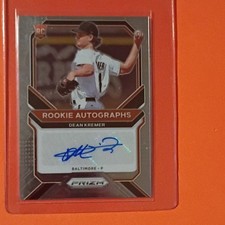 Panini 2021 Prizm Rookie Autographs Dean Kremer Baltimore Orioles Card #RA-DK. rookie card picture
