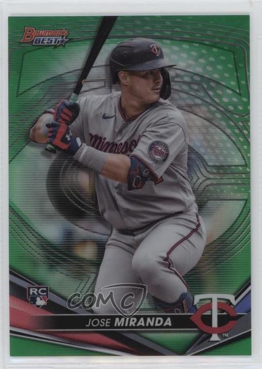 2022 Bowman's Best Green Refractor 97/99 Jose Miranda #59 4pn