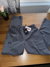 New Big Boy's Under Armour Icon Woven Pants Gray Pick Size Large MSRP: 50.00