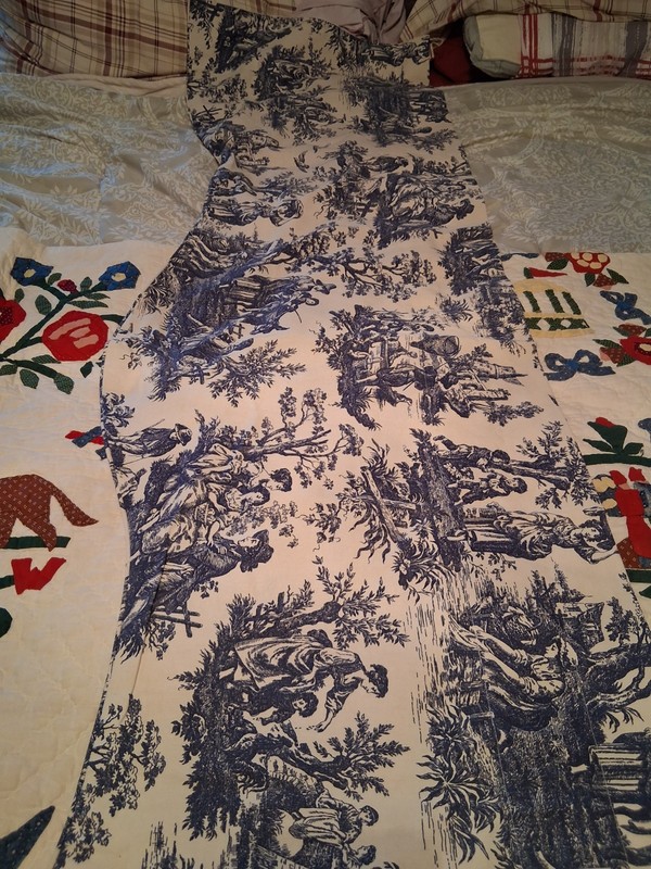 Waverly Valance Toile Blue And White 80 X 20