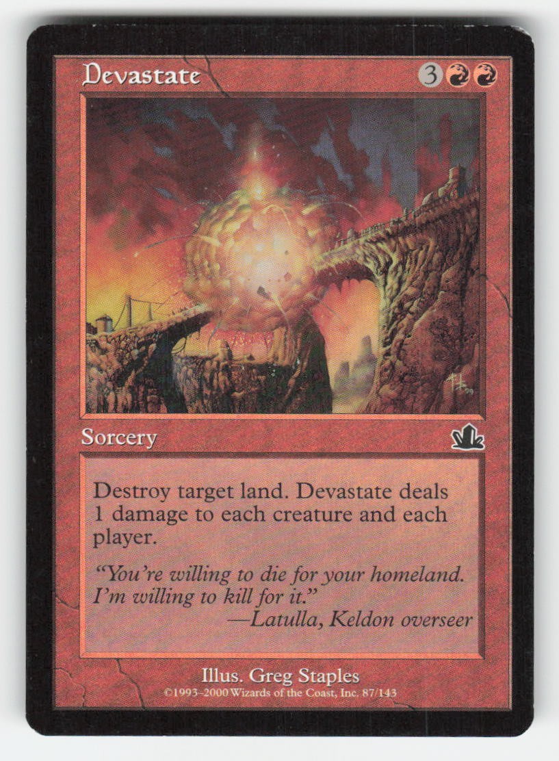 2000 Devastate Prophecy 87 MTG