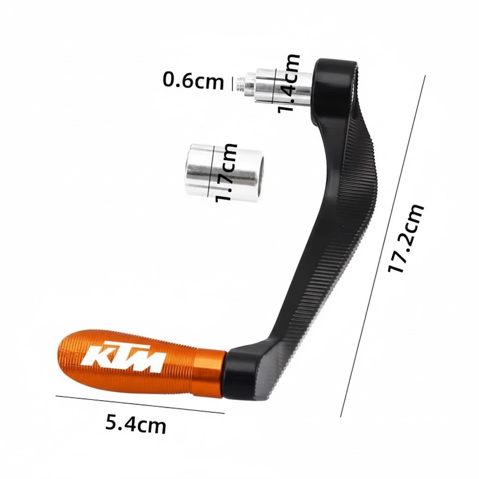 PARALEVE ARANCIONI PER MOTO KTM - ENDBAR - METALLO - Immagine 2 di 4