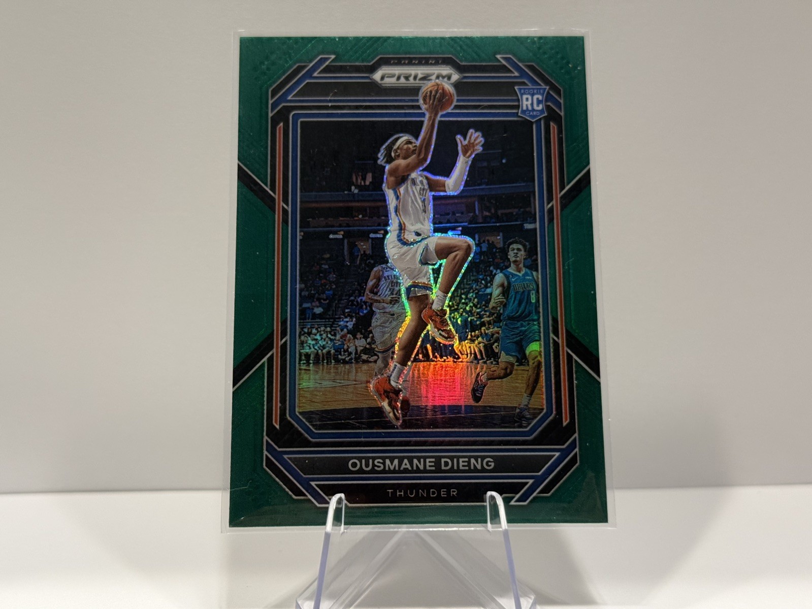 2022-23 Panini Prizm Basketball Green Wave #224 Ousmane Dieng Rookie RC Thunder