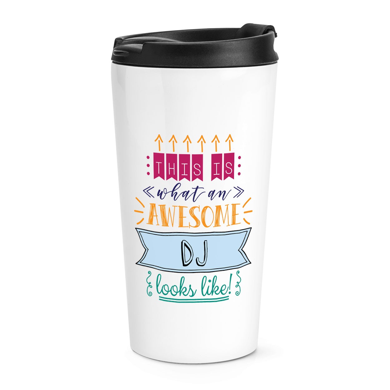 This Is What An Awesome DJ Looks Like Travel Mug Cup Raver House Techno Music
