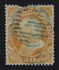 CKStamps: US Stamps Collection Scott#38 30c Franklin Used Couple Perfs Pulled