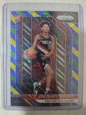 Anfernee Simons 2018-19 Prizm Basketball Choice Parallel Rookie Card. rookie card picture
