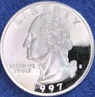 1997-S Washington Quarter 90% Silver Choice DCAM Proof