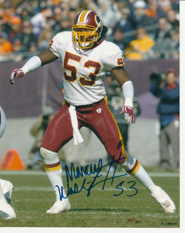 Washington Redskins Marcus Washington autographed 8 x 10 photo