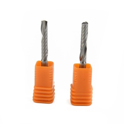 2x Einzelne Fl?te Spirale Schaftfr?ser Hartmetall Fr?ser F��r Aluminium 4 * 22mm