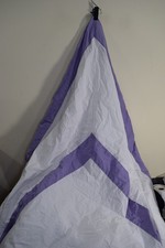 Pottery Barn Kids CLASSIC Twin Duvet Cover Purple Lavender Wide Stripe