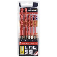 "Alpen Multicut 100805100 Hartmetall Mehrzweckbohrer-Set 5Teilig 1/4\" (6.3 M..."