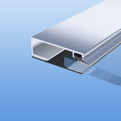 Verlegeprofil Randprofil 60mm Breite für Glas, ESG, VSG, Stegplatten 6-32mm