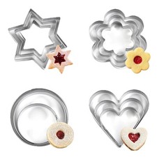 12Pcs Cookie Cutter Stainless Steel Biscuit Mould Pastry Baking Cake DIY Decors