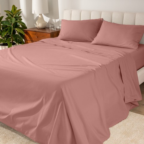 Bare Home 100% Organic Cotton Percale Sheet Set - 300 Thread Count - Lightweight - Picture 43 of 119
