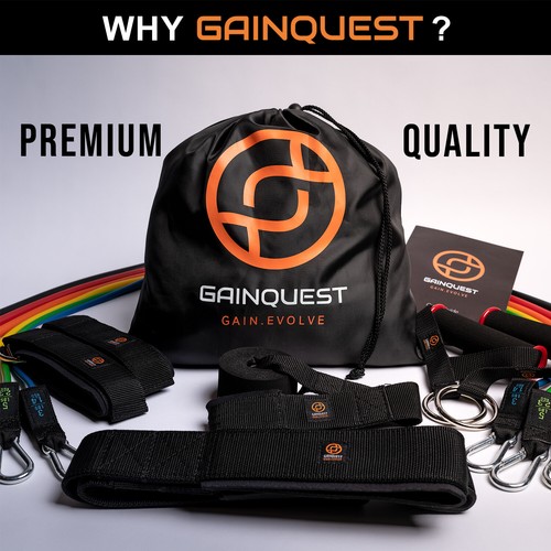 Premium 13-Piece Resistance Band Kit with Handles: 143lb Pull Weight & Superior - Picture 2 of 10