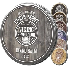 Viking Revolution Citrus Beard Balm – Beard Butter, 2 fl oz (Pack of 1)