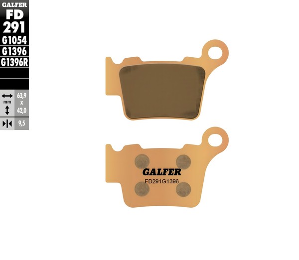BremsbeläGe Galfer FD291G1396 Sinter-Metall Offroad Hinten, 9,5Mm FüR Ktm-image