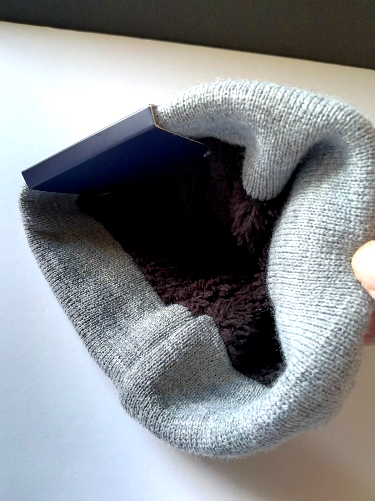 POLO USA Assn. Cappello berretto grigio pony firmato sherpa foderato taglia unica nuovo con etichetta