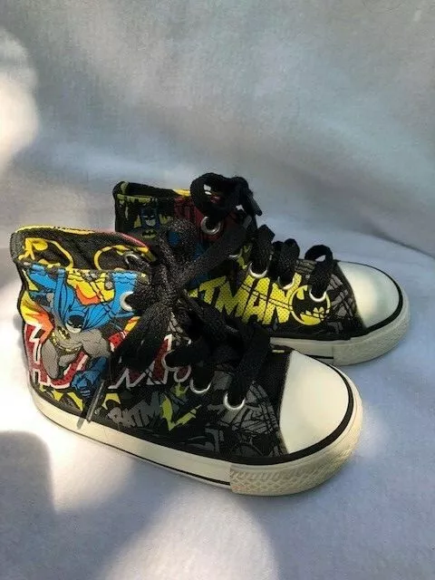 Tennis Shoes Converse All Star Kids Batman Sneakers Size 5 Marvel