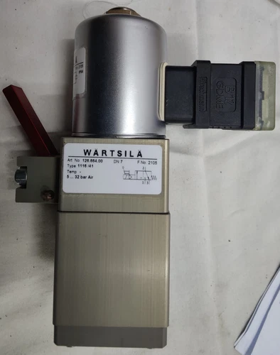 Wartsila 126.664.00 5-32BAR AIR 1116/41 3/2 WAY SOLENOID VALVE W/ 118.100.024N