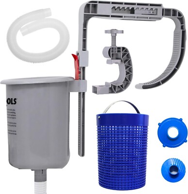 SWIMLINE HYDROTOOLS Wall Mounted Hanging Above Ground Pool Surface Skimmer Kit |