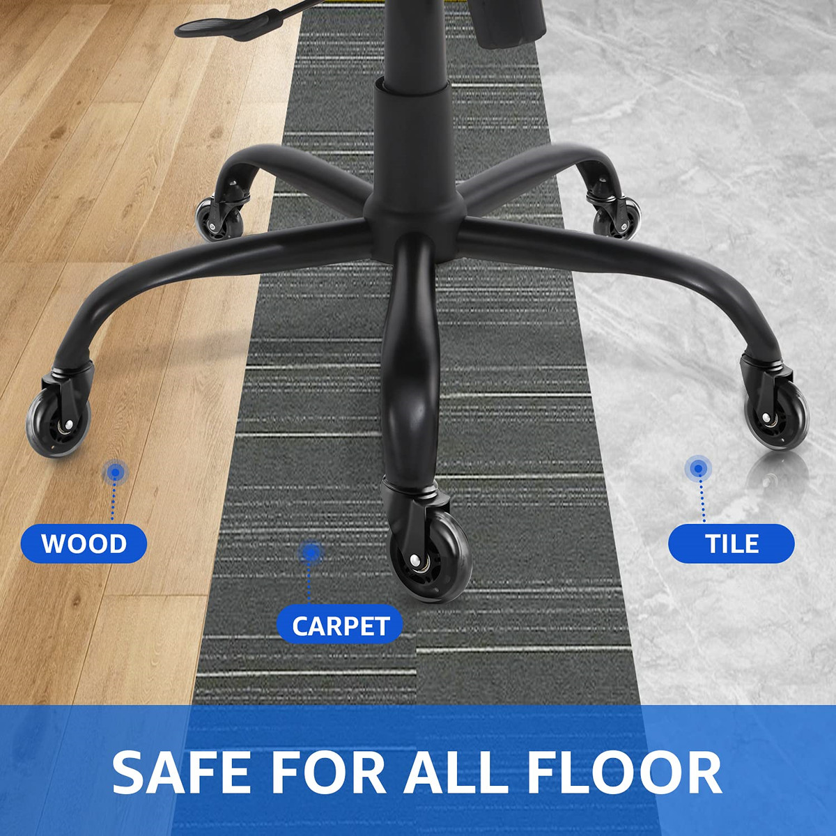 Motion SmoothGlide Rollerblade Wheels For Office Chair, 50 OFF