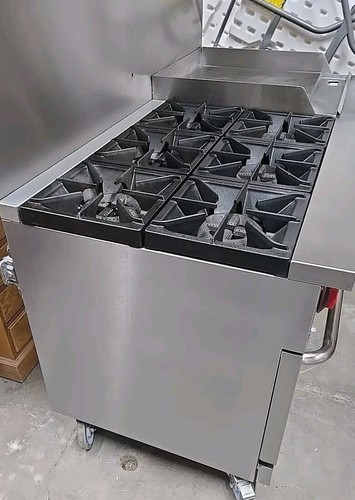3726 | MoTak MR10-G24-C-S 60" 6 Burner Gas Range w/ Griddle,  With Defects C Pix