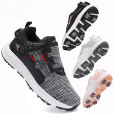 Golf Shoes Men Leather Removable Cleats Sneakers Spikeless Walking Footwears