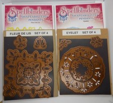 Two Spellbinders Shapeabilities Pendants Die Cut Emboss Stencil Sets