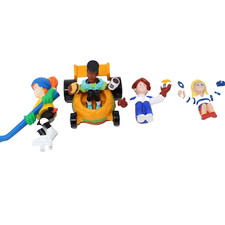 Set 4" Vintage Burger King Kids Club Action Figures Jaws Boomer IQ Kid Vid 90's