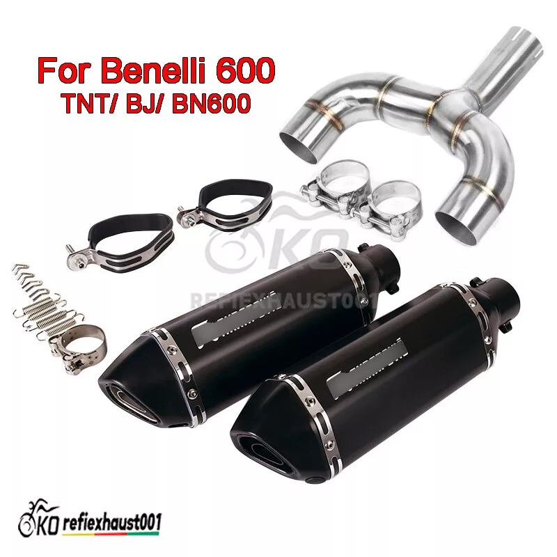 For Benelli 600 TNT600 BJ600 BN600 Exhaust System Link Pipe 51mm Mufflers Escape
