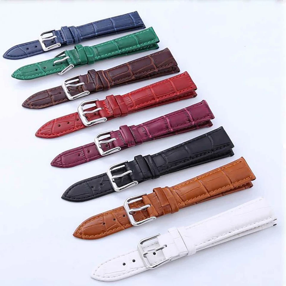 ✅CINTURINO OROLOGIO VERA PELLE UNIVERSALE DONNA UOMO 12 14 16 18 20 22 24MM✅ - Immagine 2 di 4
