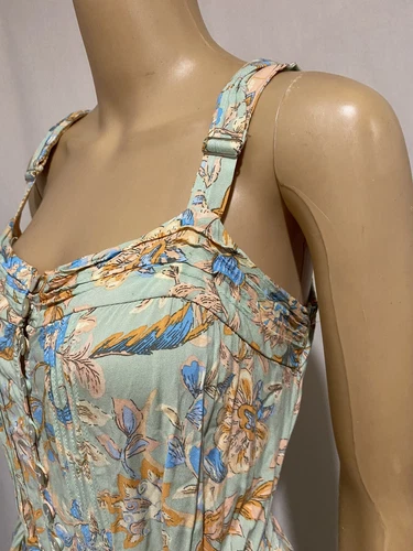 SALTY BRIGHT SIZE 8-10? SUMMERY FLORAL MIDI DRESS - Picture 5 of 9