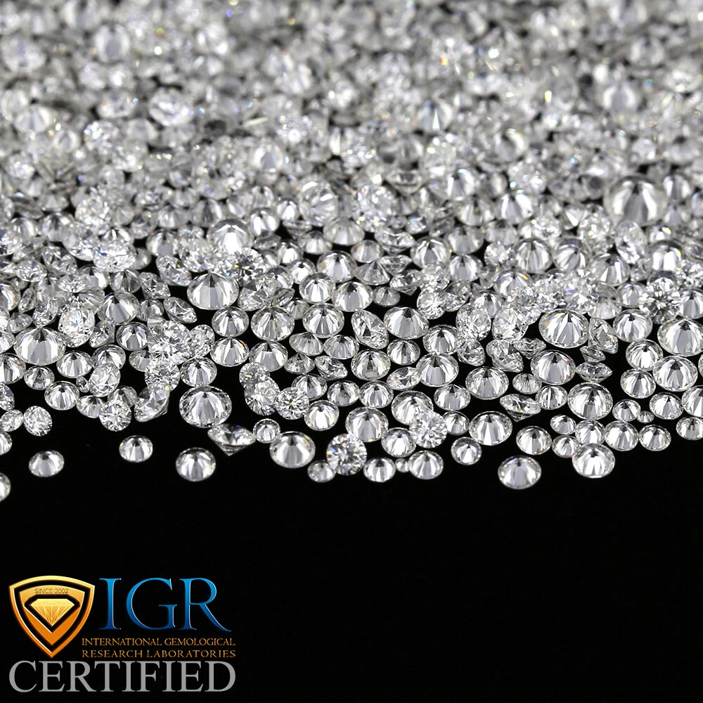 CERTIFIED Round Fancy White F G VVS 100 Loose Natural Diamond