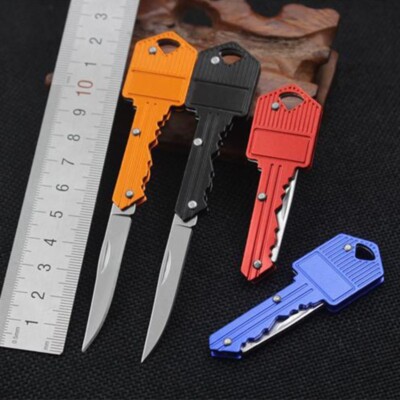 6PCS Portable Pocket Knife Key Shape Mini Key Chain Survival Key Chain Knife