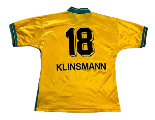 Bayern München 1993-96 Klinsmann Trikot Heim Gr. XL Adidas Opel Retro Gelb - Bild 1 von 6