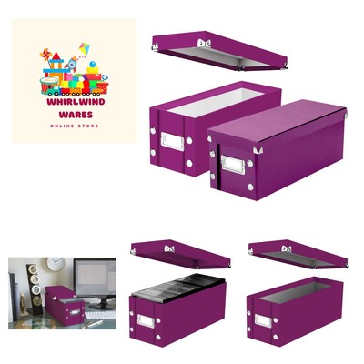 CD Storage Box - Pack of 1/2 - Durable Disc Holder with Lid to Store for Disc...