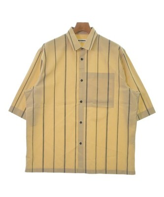 JIL SANDER Casual Shirt BeigexBlack(Stripe Pattern) 41(Approx. XL 
