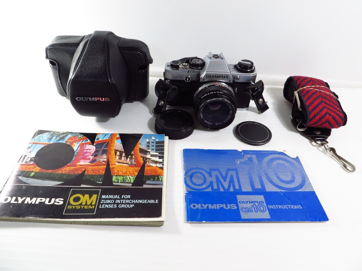 Olympus OM-10 OM-System F.Zuiko Auto-S 50mm f1.8 w/ Leather Case