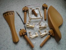 1 Set Boxwood Violin Fitting With Different Accessories 4/4 Size