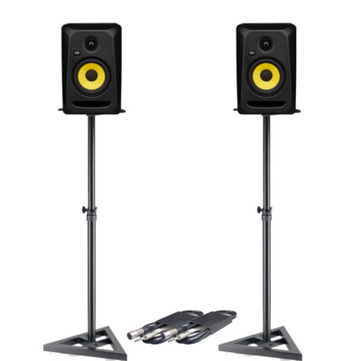 KRK Rokit RP5 G3 Classic 5 (Pair) Inc. Floor Stands and Cables
