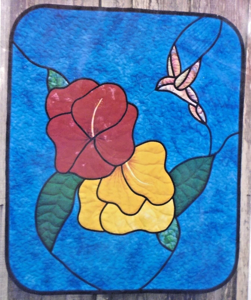Vintage Tropical Rose w/ Hummingbird Katie Lane #212 Quilt Wall Hanging Pattern - Image 2 of 3