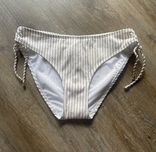 NWT Ted Baker London Women's 2 Bikini Swim Bottom Beach Lake Ivory Gold Metallic