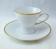 Rosenthal Classic Modern CLASSIC GOLD (1/8" gold trim) Footed Cup/Saucer Set(s) 