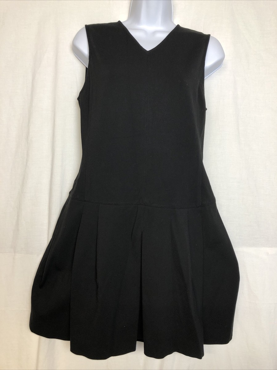 Vince Women's Black Drop Waist Pleated Dress Size 6