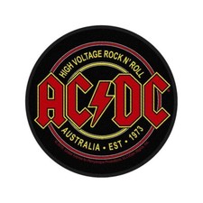 Image of AC/DC Patch: HIGH VOLTAGE ROCK N ROLL (reg): high voltage 73 Official Merch £pb
