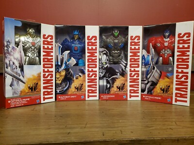 Transformers 4 AOE Lot Of 4 Figures LOCKDOWN, DRIFT, 2 OPTIMUS PRIME All New!