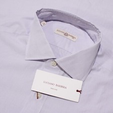 Luciano Barbera NWT Casual Button Down Shirt Size M in Purple 100 Cotton